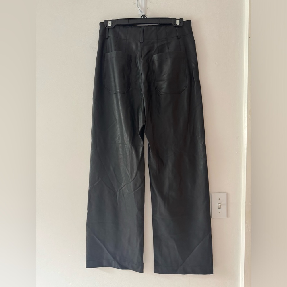 Anthro Maeve Colette Wide Leg Vegan Leather Pants - Picture 8 of 16